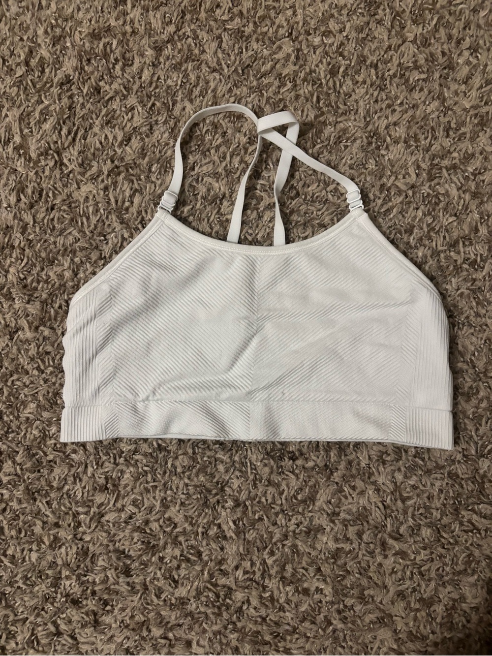 Cat & Jack Girls’ Seamless High-Neck Bralette - White